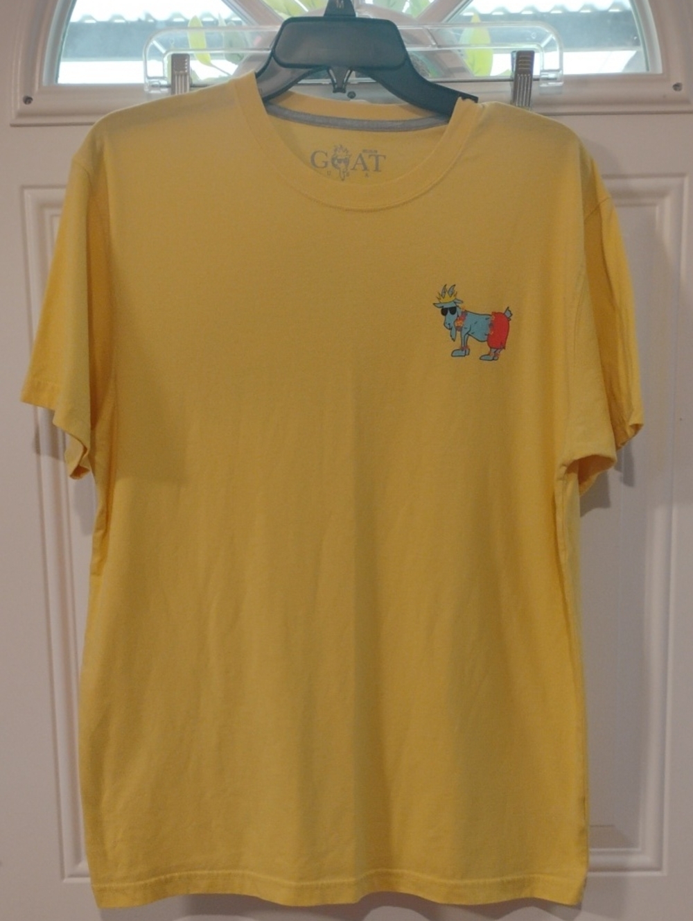 Men's Goat USA Yellow Graphic Tee - Size M